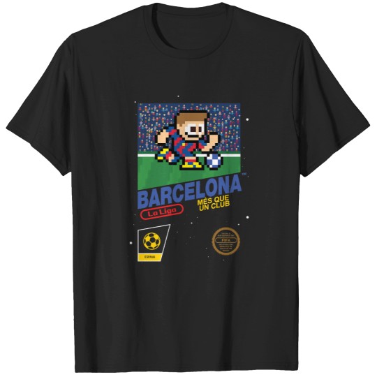 Discover Fc-Barcelona-V2--(8-Bit-Football--Soccer-Videogame-Cart) T-Shirt T-Shirts