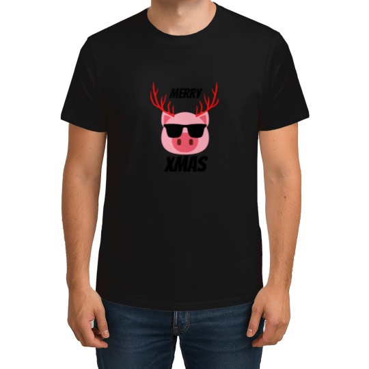 Discover Merry-Xmas-Pig T-Shirt T-Shirts