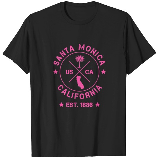 Discover Santa-Monica-California-Usa-Los-Angeles-Baywatch T-Shirt T-Shirts