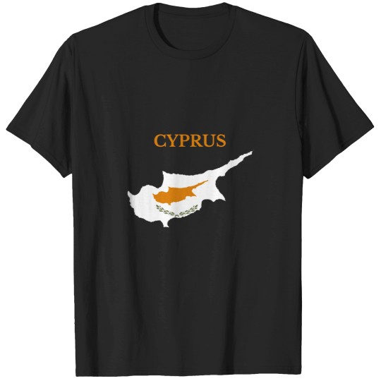 Discover Cyprus-Map-Flag T-Shirt T-Shirts