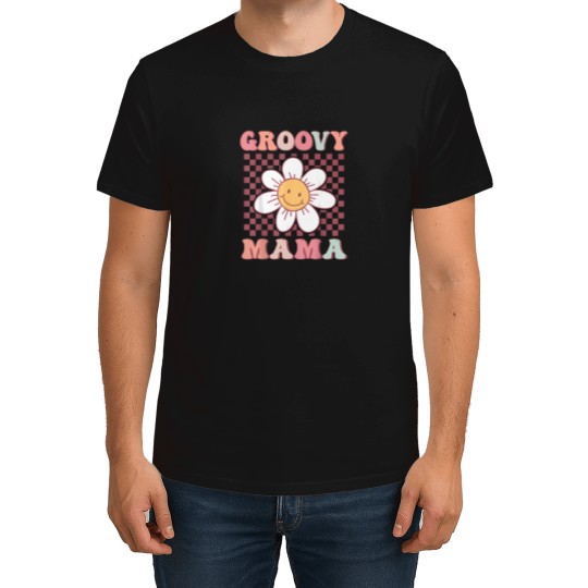 Discover Cute-Groovy-Mama-Matching-Family-Birthday-Party-Daisy-Flower-T-Shirt T-Shirts