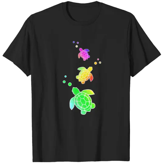 Discover Cute Colorful Tropical Turtles Classic T-Shirts