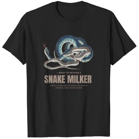 Discover Snake Milker Science Careers I  Love Reptiles Baseball  Sleeve T-Shirt T-Shirts