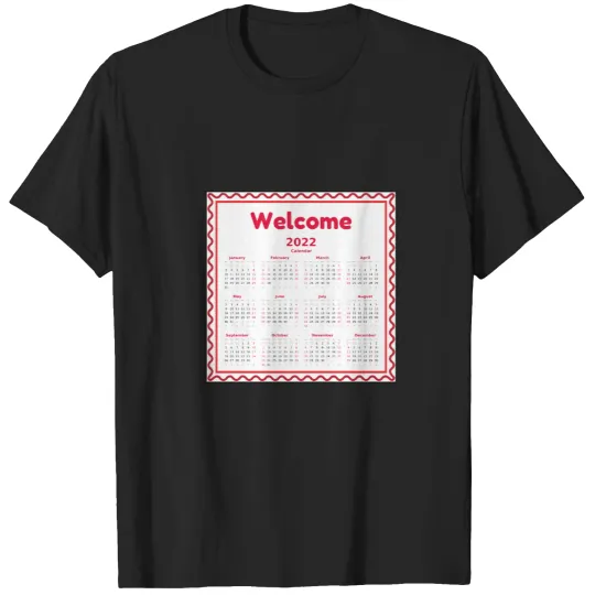 Discover WELCOME 2022 Calendar, Happy New Year, Bye 2021 Oversized T-Shirts