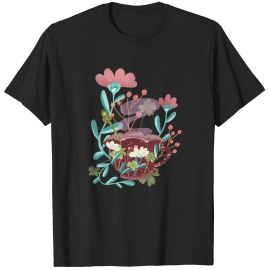 Discover Chic floral teacup T-Shirts