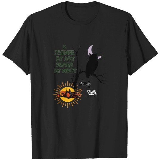 Discover a farmer by day gamer by night, farmer game T-Shirts