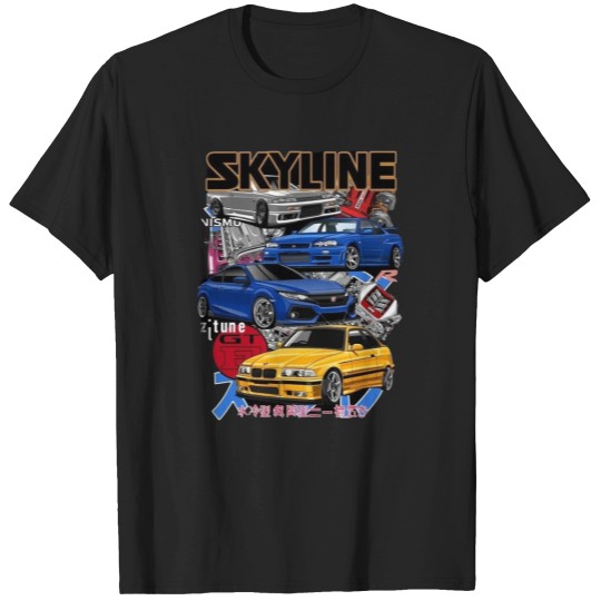 Discover Skyline,   GTR , R32 R33 R34, jdm, japan T-Shirts