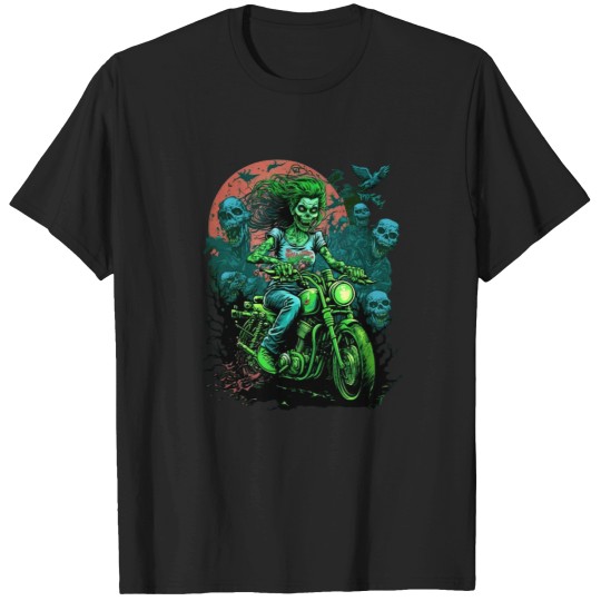 Discover Zombie Girl riding a motorcycle.png American Chopper.png T-Shirts