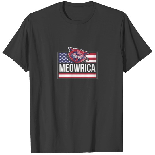 Discover Meowrica Cat Outift for a Patriotic Cat Owner T Shirts