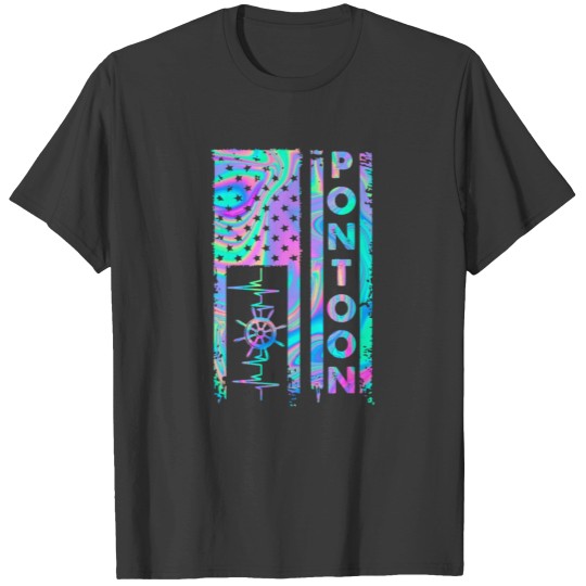 Discover Pontoon American Flag Independence Day T Shirts