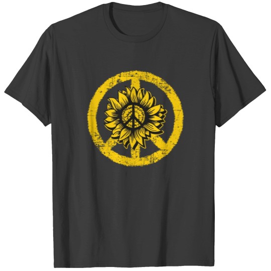 Discover Sunflower Peace Sign Hippie LGBT T Shirts