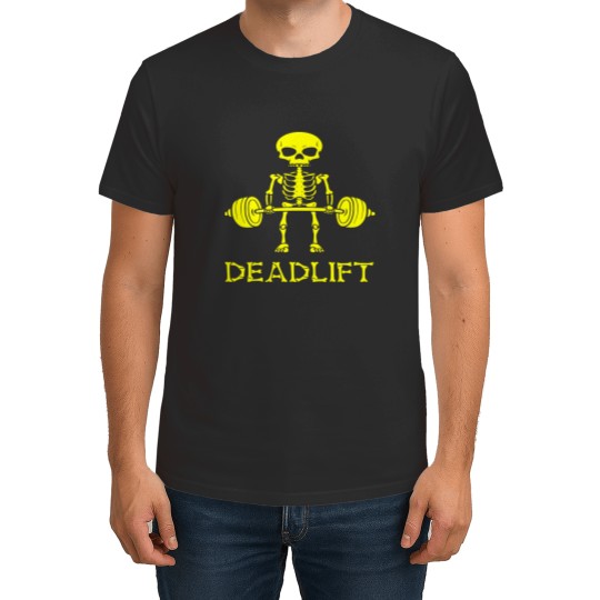 Discover Skeleton Deadlift Weight Lifting ©WhiteTigerLLC. T Shirts