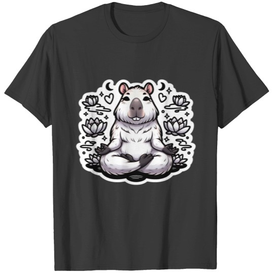 Discover Capybara Zen Master Meditation Sticker T Shirts