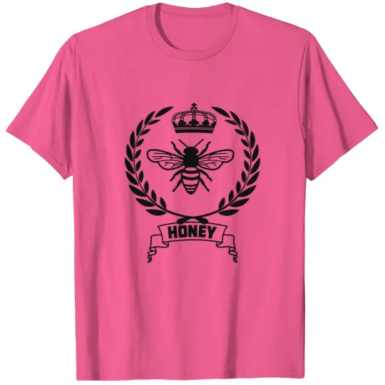 Discover Bee in laurel wreath and crown honey T Shirts