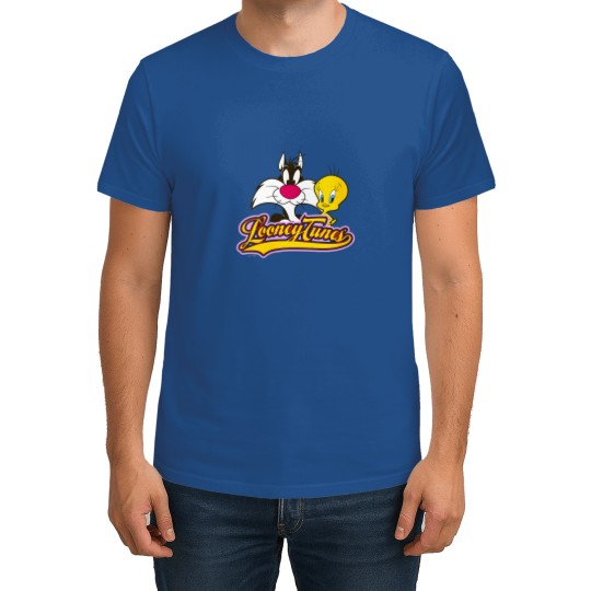 Discover sylvester and tweety bird smiling faces logo T-Shirts