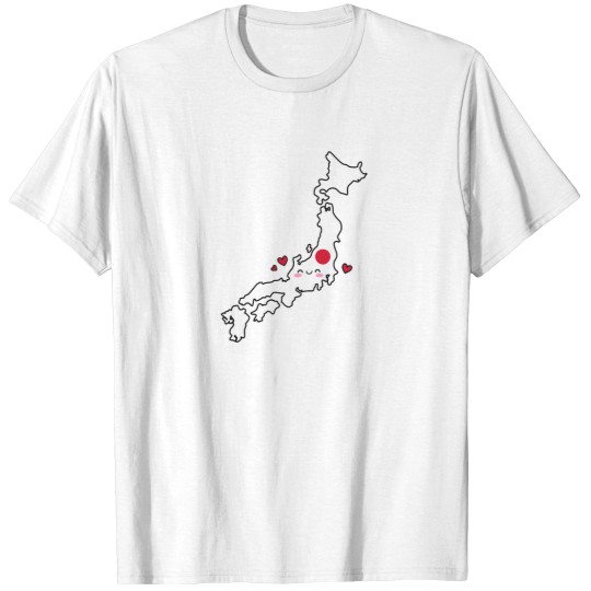 Discover Japan flags Map Smile with loves T-Shirts