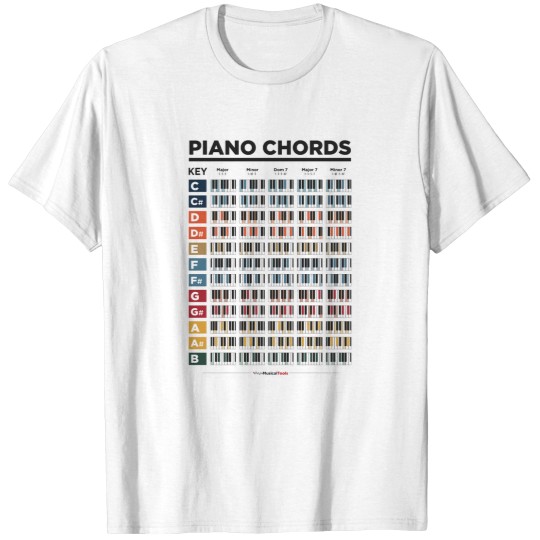 Discover Piano Chords Premium T-Shirts