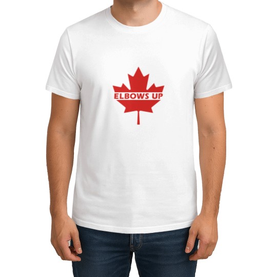 Discover Elbows Up Canada - defiants Red Maple Leaf - Anti-Tariff Prides - Canadian Resilience T-Shirts