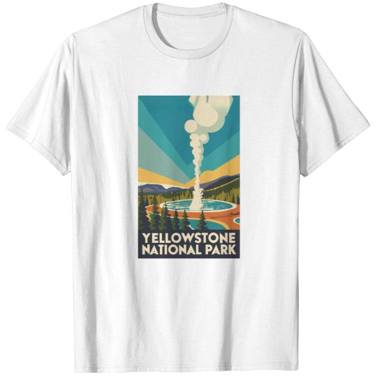 Discover A vintages Travel Art of the YStone National parks - Usss T-Shirts