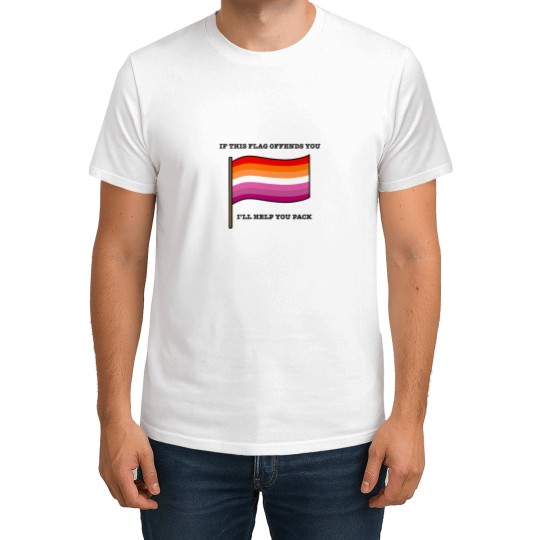 Discover Lesbian If This flags Offends You Parody T-Shirts