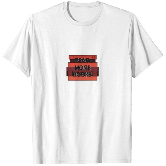 Discover Read More Books red book stack T-Shirts