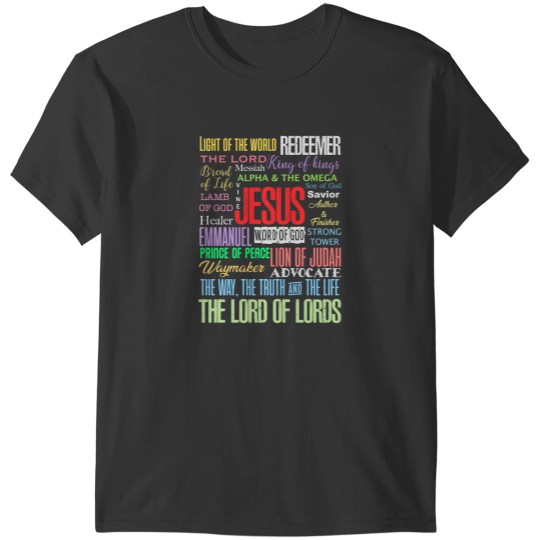 Discover Names Of God Lord Jesus Christ - Bible Verse Christian Gifts Store T-Shirts