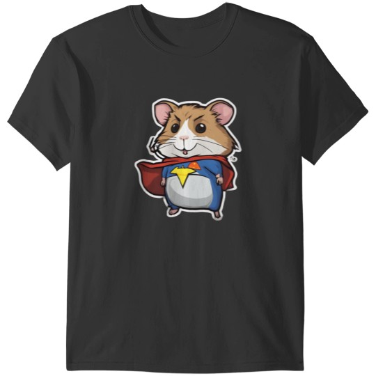 Discover Superhero Hamster Sticker T-Shirts
