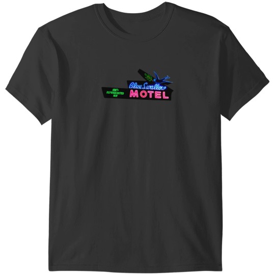 Discover Blue Swallow Motel Neon Sign Route 66 T-Shirts