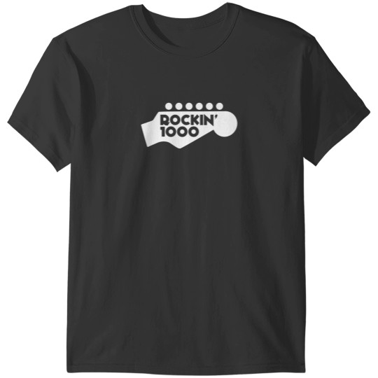 Discover Rockin'1000 White Logo Original T-Shirts