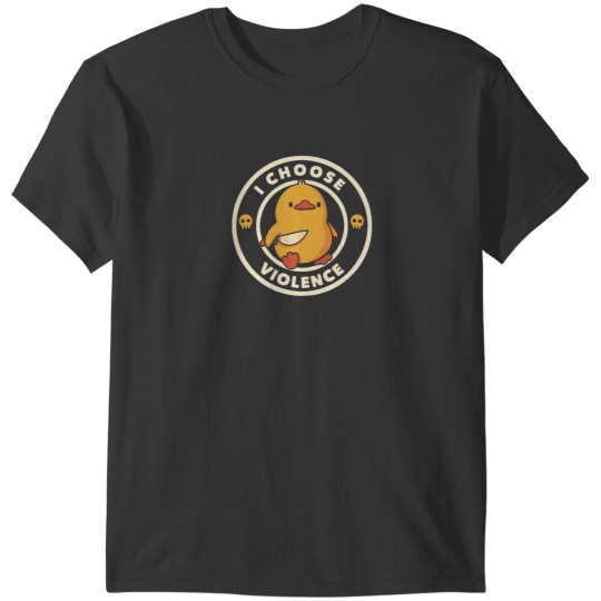 Discover I Choose Violence Funny Duck Viva Magenta by Tobe Fonseca T-Shirts