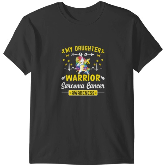 Discover My Daughter Is A Warrior Sarcoma Cancer Awareness Unicorn T-Shirts
