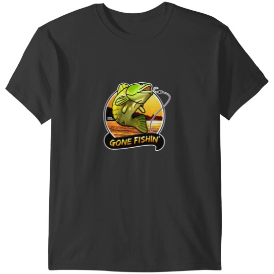 Discover GONE FISHINN BIG BASS BONANZA Design - Pokie Designs T-Shirts
