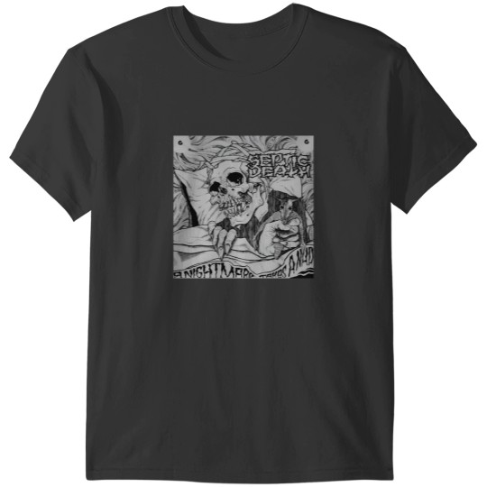 Discover Pushead Septic Death A Nightmare Takes A Nap Skeleton T-Shirts