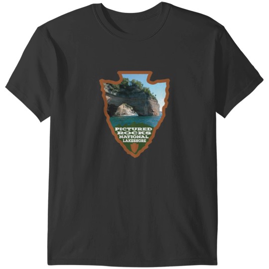 Discover Pictured Rocks National Lakeshore arrowhead T-Shirts