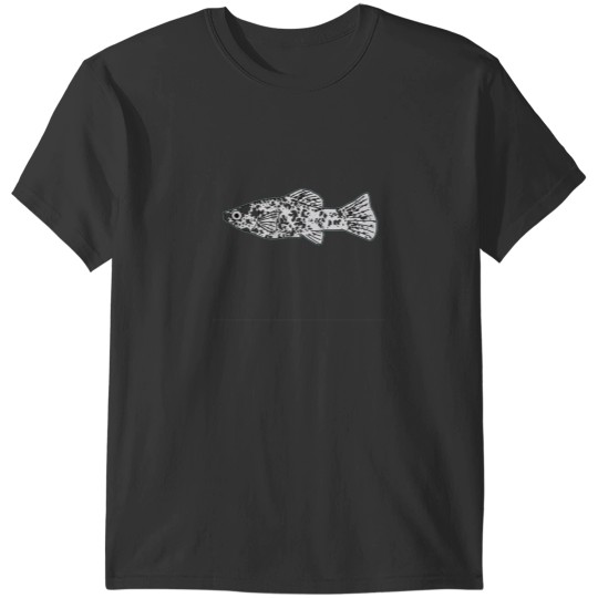 Discover Dalmatian Molly Fish Sticker T-Shirts