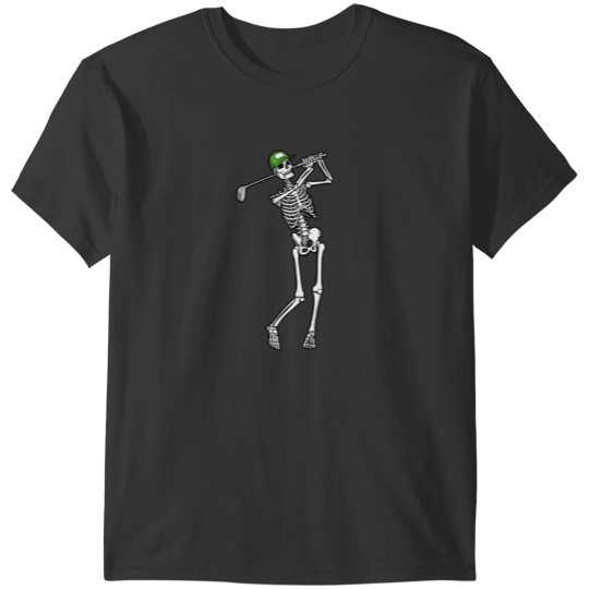 Discover Golf Funny Golfing Skeleton Golfer Halloween Pattern Art Board Print T-Shirts