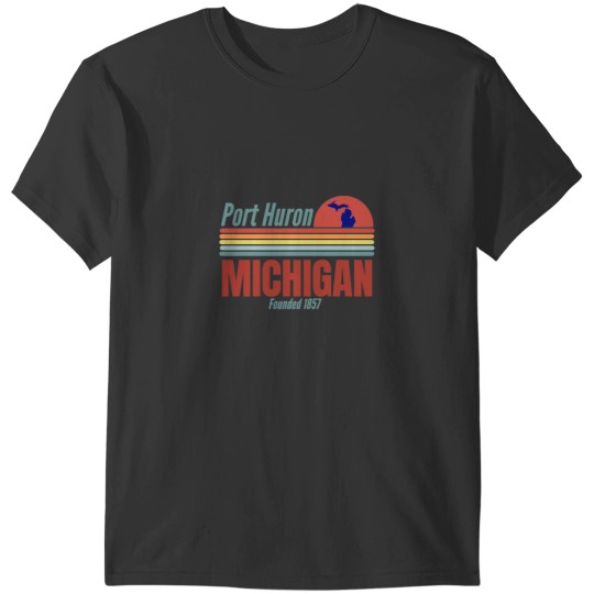 Discover Port Huron Michigan founded 1857 Design T-Shirts