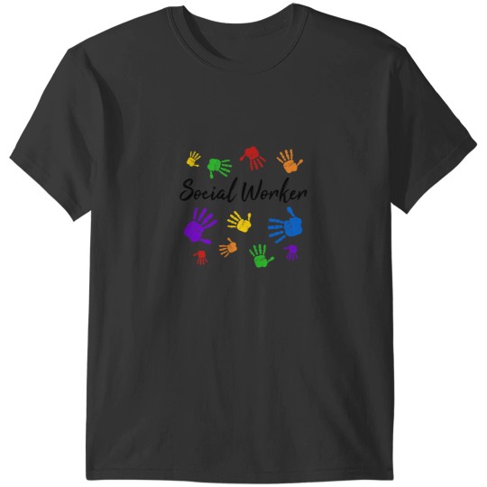 Discover Social Worker Rainbow Hands Inspirational Quote Social Work T-Shirts
