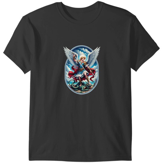 Discover St Saint Michael the Archangel Catholic Angel Warrior T-Shirts