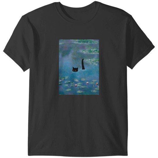 Discover Cat Print Monet Waterlily T-Shirts