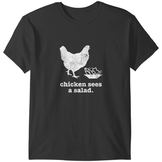 Discover Funny Chicken Caesar Salad Joke Chicken Sees A Salad Dad T-Shirts