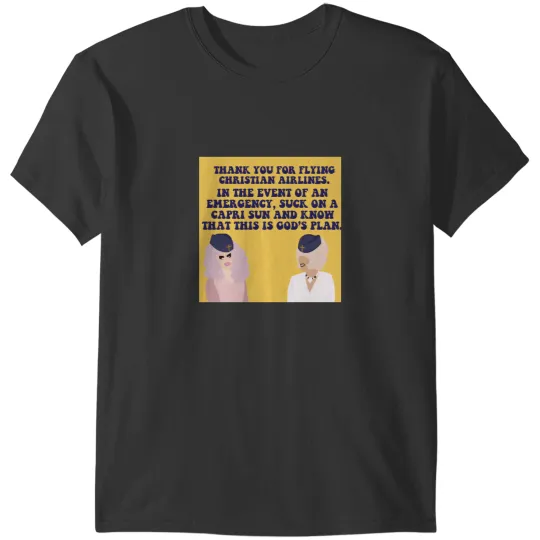 Discover Trixie and Katya Christian Airlines T-Shirts