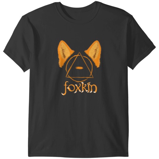 Discover Foxkin therian theta-delta with fox ears Sticker T-Shirts