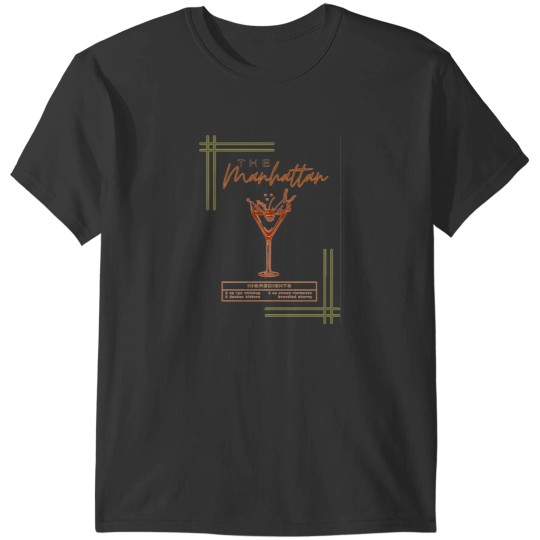 Discover Manhattan Cocktail Art T-Shirts