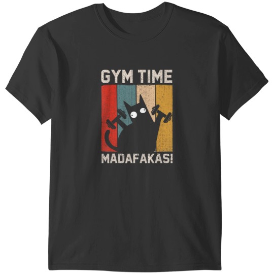 Discover Gym Time Madafakas Vintage Cat T-Shirts