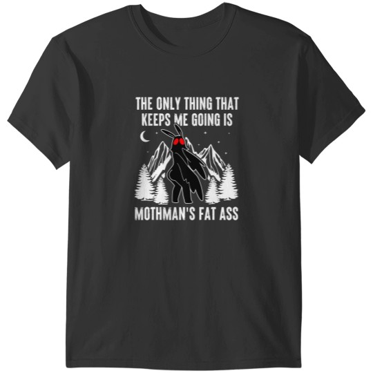 Discover Funny Mothman FatAss Vintage Cryptid Funny Mothman Meme T-Shirts