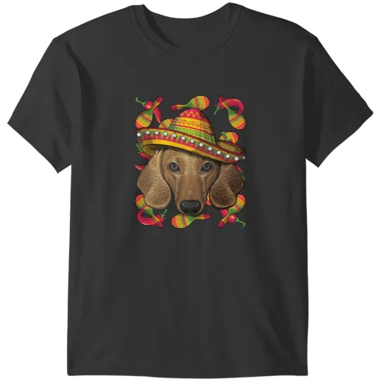 Discover Cinco de Mayo Dachshund Sombrero Mexican Dog Fiesta Party T-Shirts