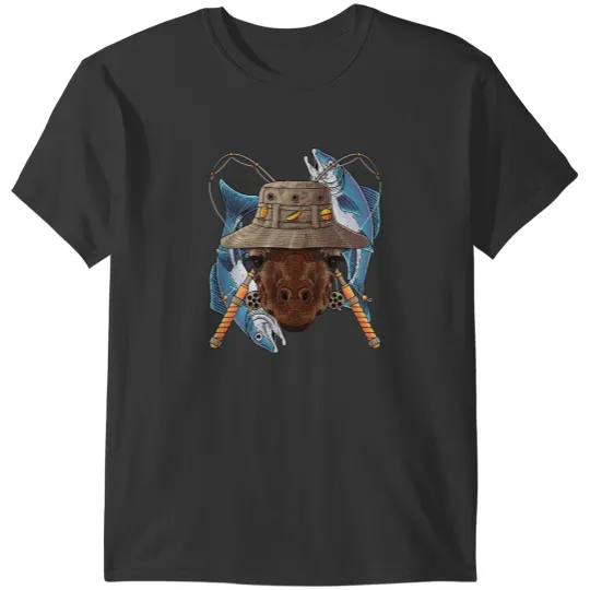 Discover Fishing Giraffe Outdoor Fisherman Animal Cute Fly Fishing T-Shirts