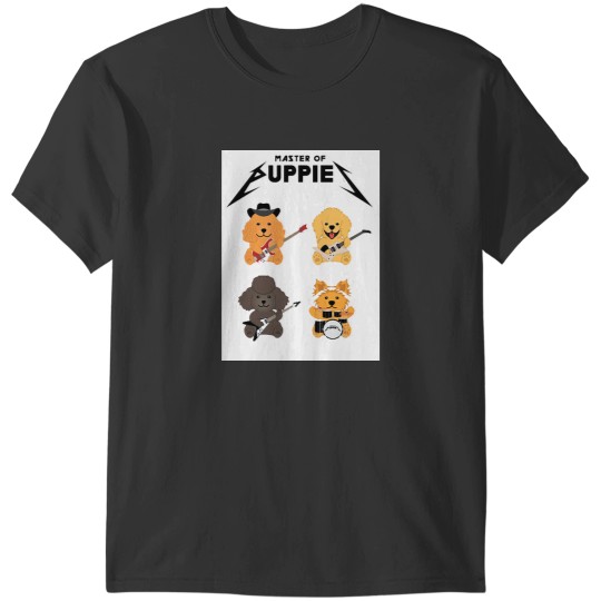 Discover Master of Puppies  Puppies as Metalli ca Band T-Shirts