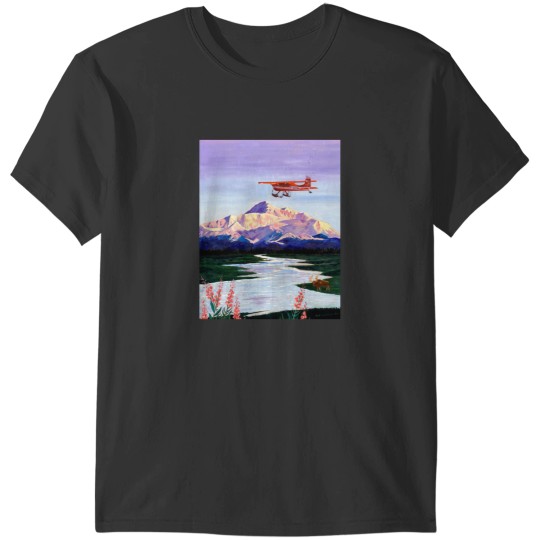 Discover Denali Mountain Painting, K2 Aviation, Living Room Painting, Alaska Mountain, Gift for Pilot, Scott T-Shirts